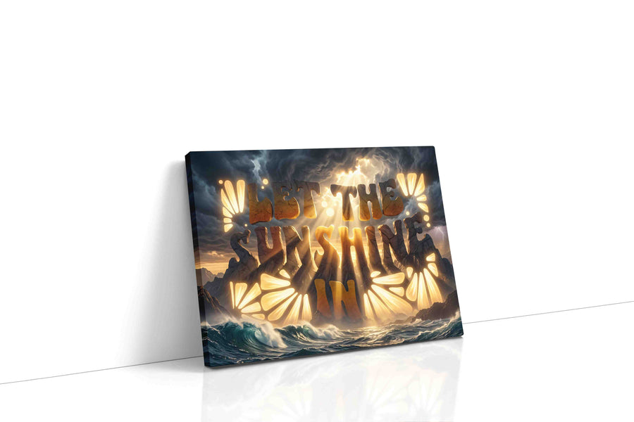 Radiant Storm Serenity motivational canvas print, gallery-wrapped, ready to hang