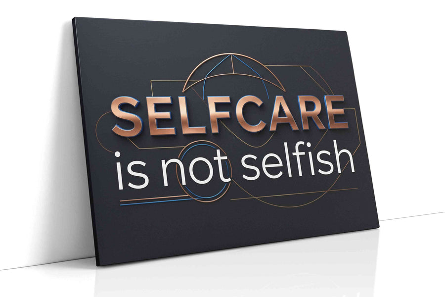 Reflections of Self-Care motivational canvas print, gallery-wrapped, ready to hang