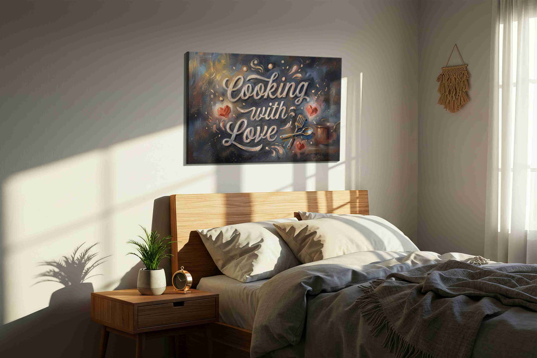 Soulful Culinary Whispers - Typography Wall Art, Word Art Canvas Print, Quote Decor