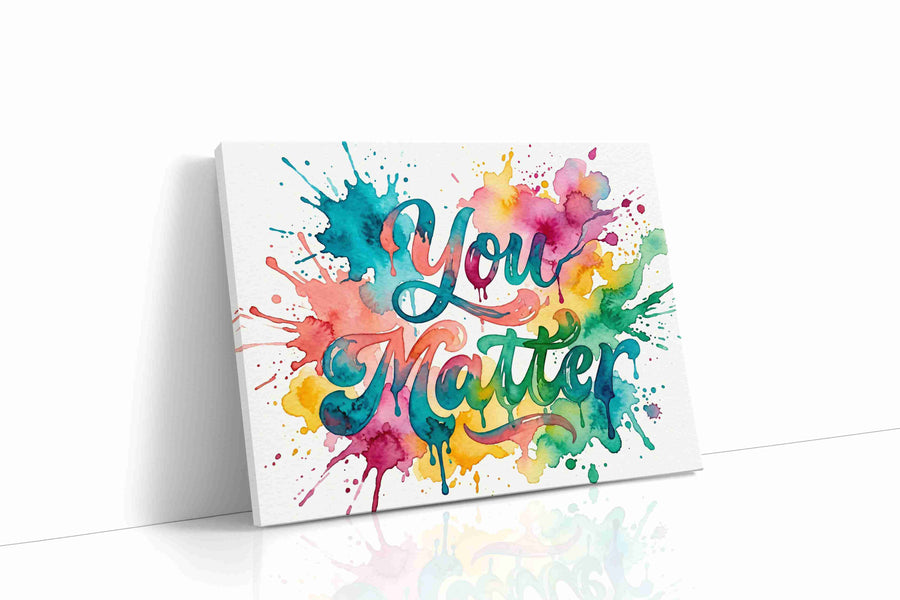 Vibrant Affirmations motivational canvas print gallery-wrapped landscape canvas studio shot