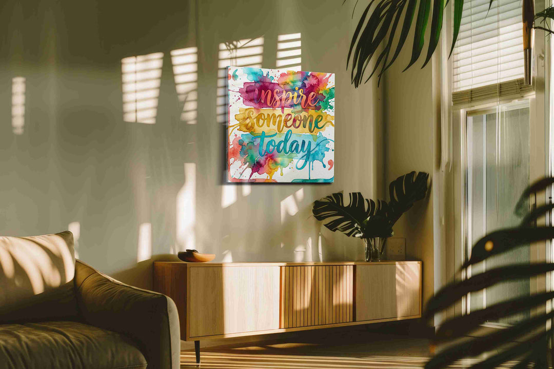 Vibrant Inspiration Splash - Motivational, Motivational Wall Art, Inspirational Canvas Print, Office Decor