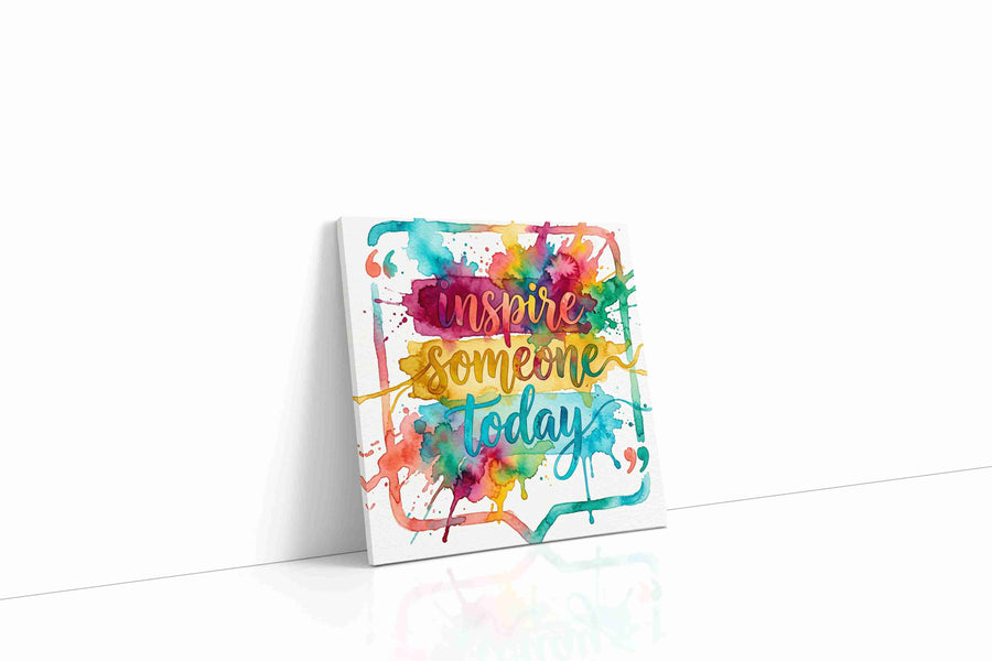 Vibrant Inspiration Splash motivational canvas print, gallery-wrapped, ready to hang