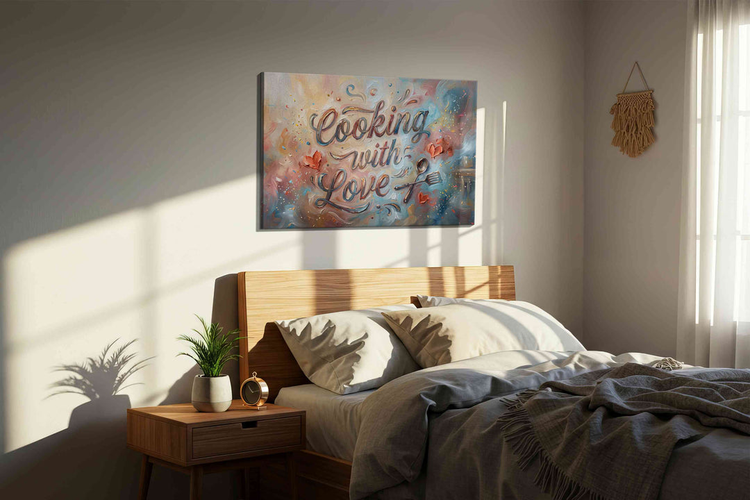 Whisked Affection - Typography Wall Art, Word Art Canvas Print, Quote Decor