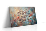 Whisked Affection typography canvas print gallery-wrapped landscape canvas studio shot