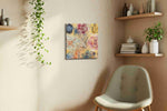 Whisked Away in Culinary Bliss typography canvas print, hanging on wall