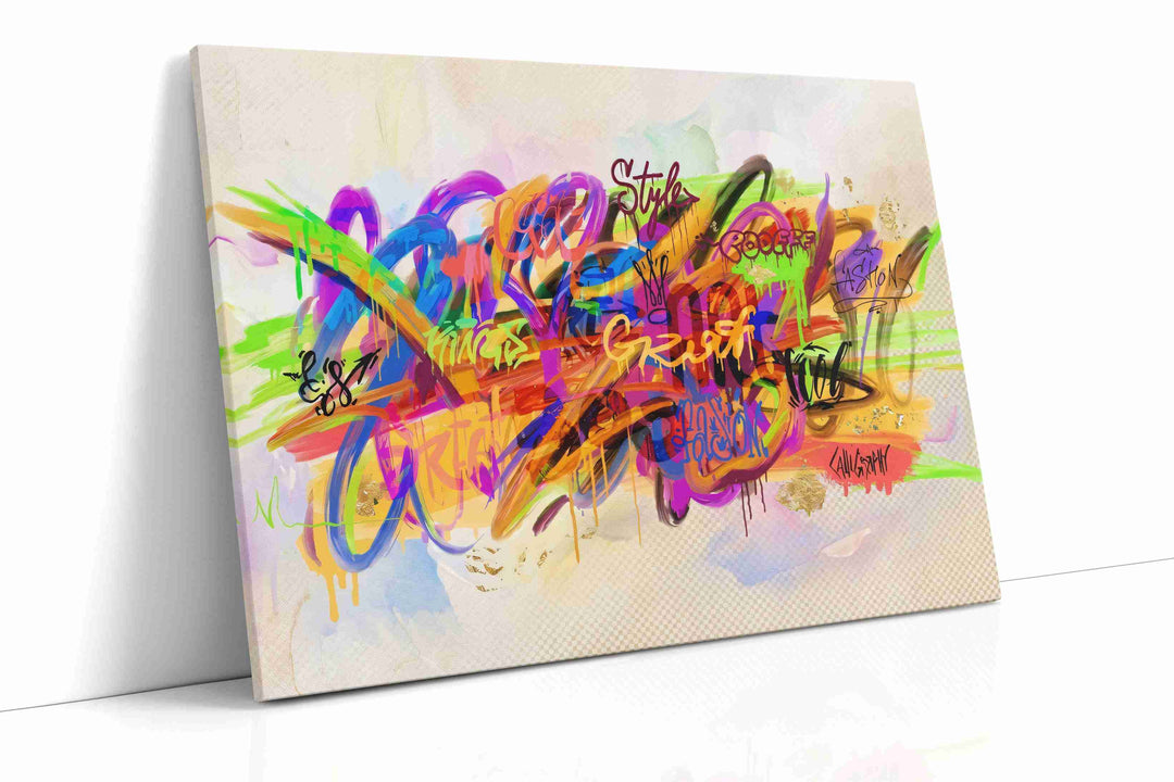 Vibrant Urban Expressions - Typography, Typography Wall Art, Word Art Canvas Print, Quote Decor