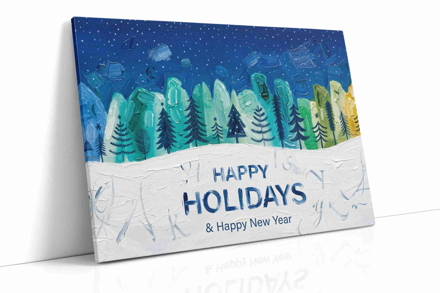 Whimsical Winter Wonderland typography canvas print, gallery-wrapped, ready to hang