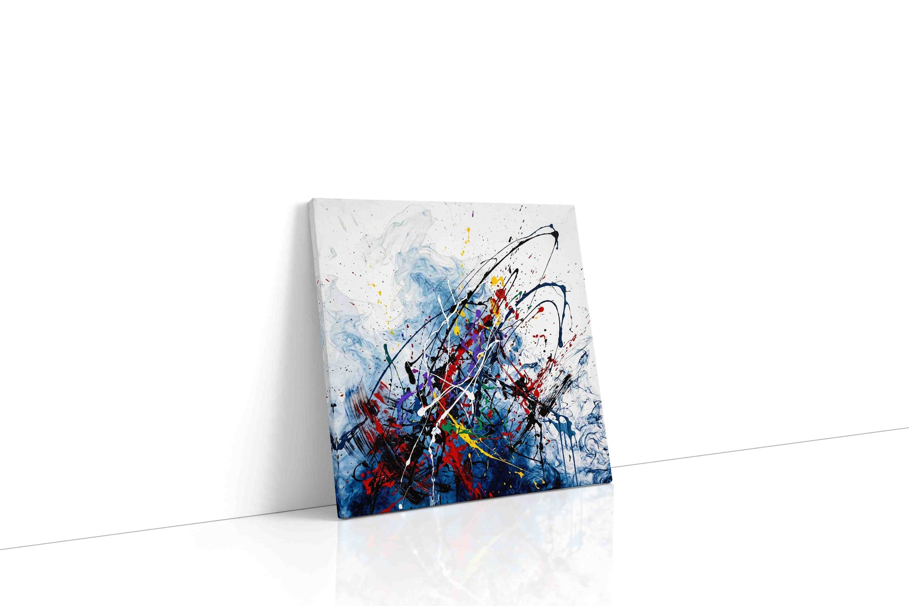 Celestial Whirlwind Symphony abstract canvas print, gallery-wrapped, ready to hang