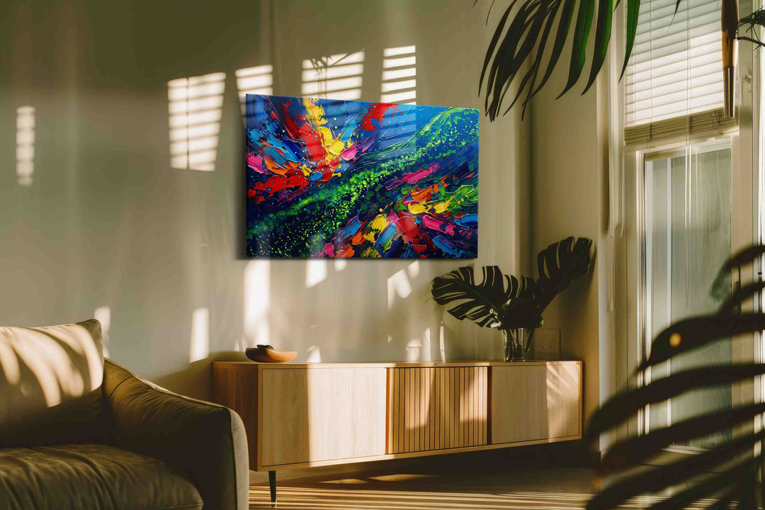 Cosmic Burst of Colors - Abstract Art, Modern Wall Art, Contemporary Canvas Art