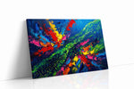 Cosmic Burst of Colors abstract canvas print, gallery-wrapped, ready to hang