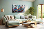 Cosmic Chaos Symphony - Abstract Art, Modern Wall Art, Contemporary Canvas Art