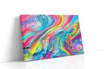 Cosmic Color Cascade abstract canvas print, gallery-wrapped, ready to hang
