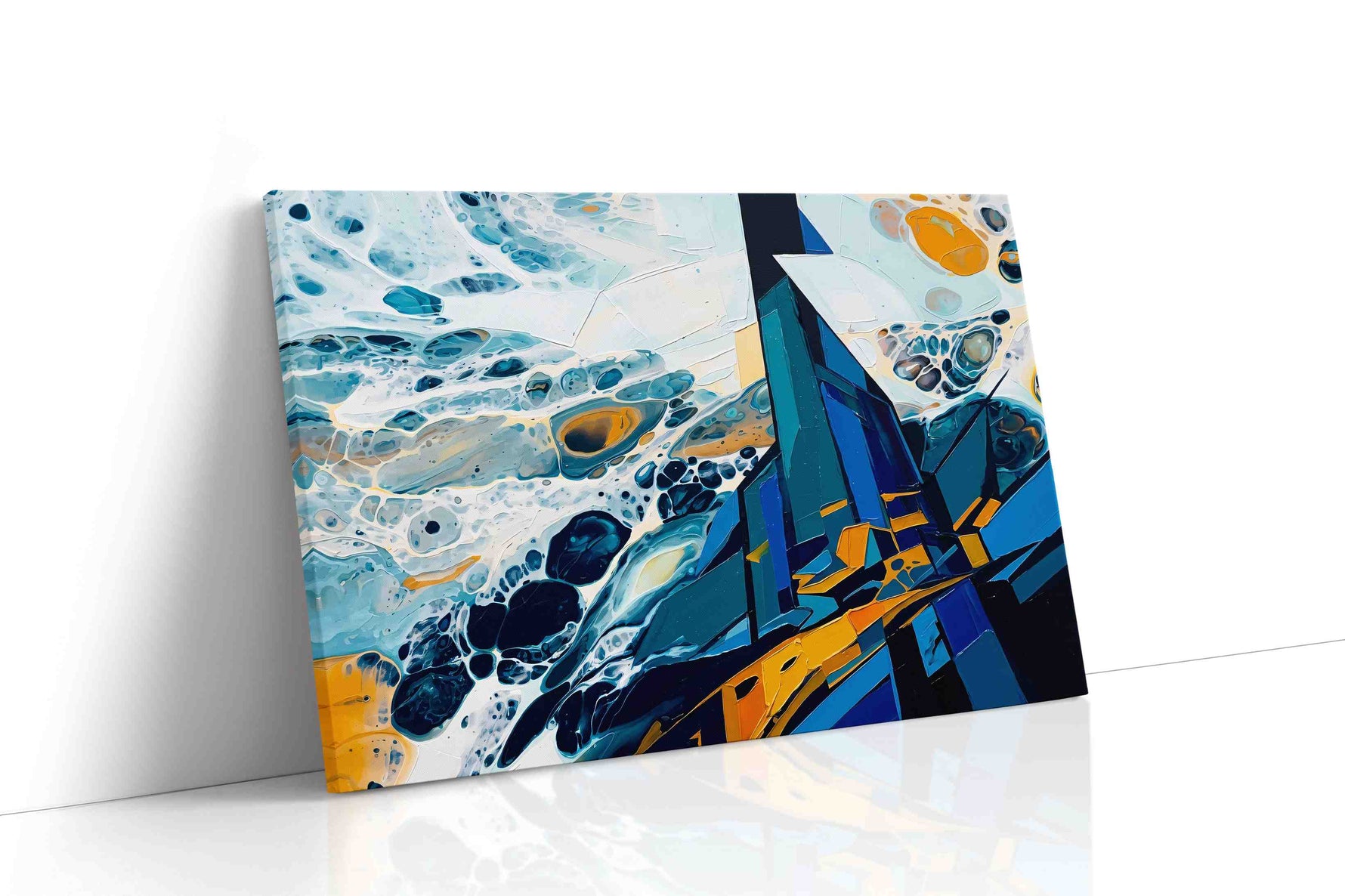 Cosmic Peaks of Abstraction abstract canvas print, gallery-wrapped, ready to hang
