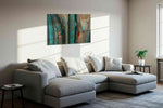 Ebb and Flow of Elemental Rivers abstract canvas print, gallery-wrapped, ready to hang — view 2