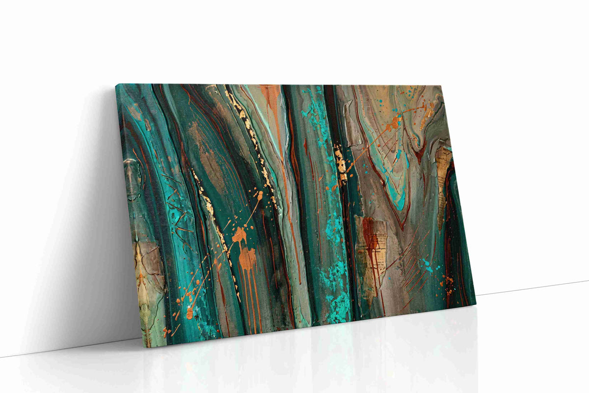 Ebb and Flow of Elemental Rivers abstract canvas print, gallery-wrapped, ready to hang
