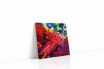 Eruptive Symphony abstract canvas print gallery-wrapped square canvas studio shot