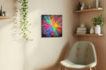 Eternal Vortex of Color abstract canvas print, displayed in a living room