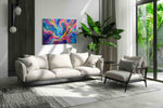 Ethereal Color Symphony abstract canvas print, on wall, lifestyle preview