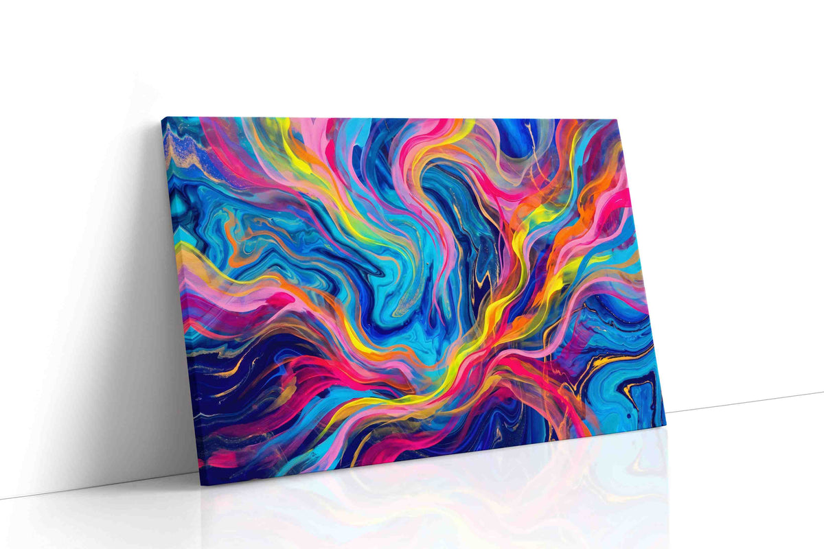 Ethereal Color Symphony abstract canvas print, gallery-wrapped, ready to hang