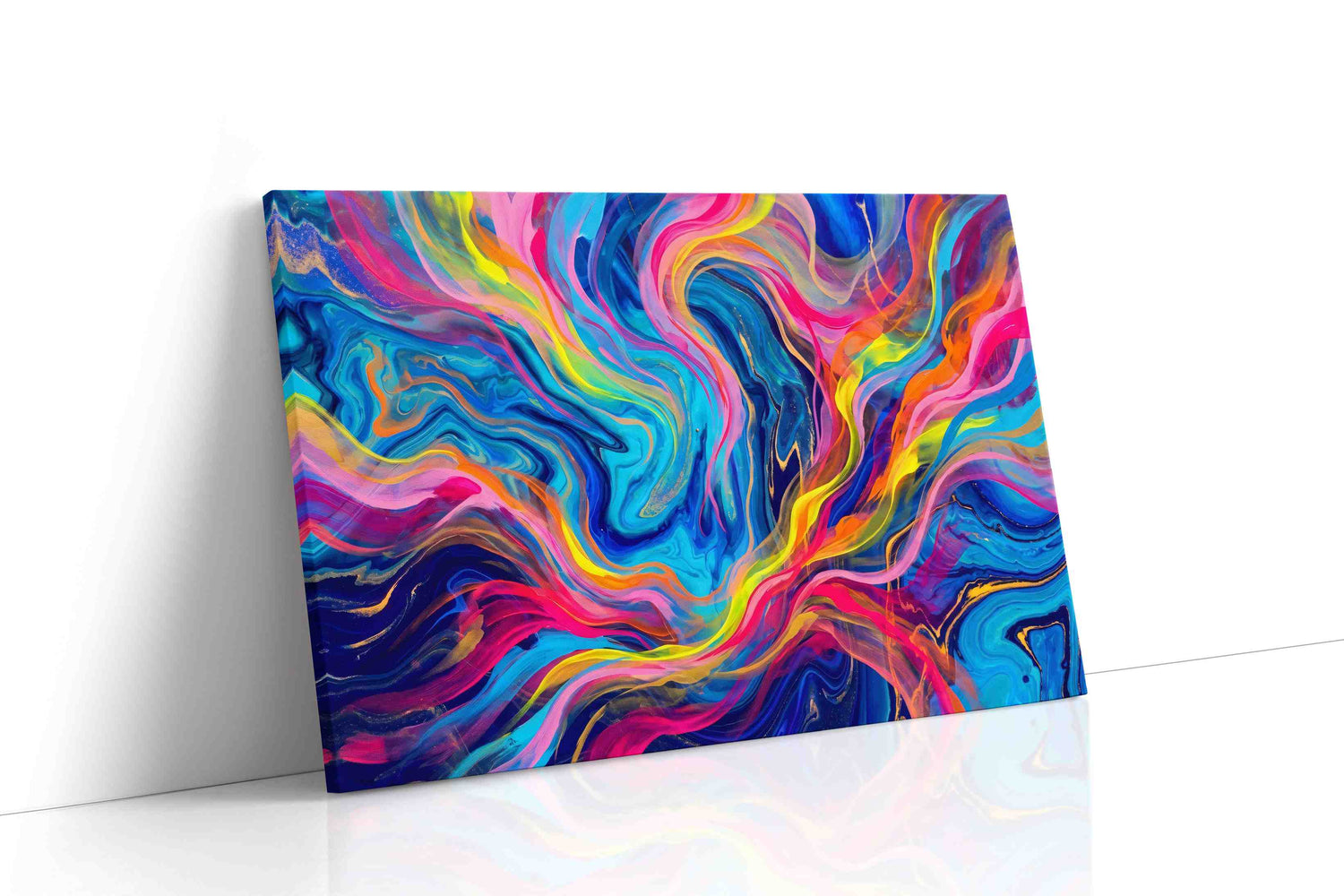 Ethereal Color Symphony abstract canvas print, gallery-wrapped, ready to hang
