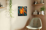 Explosive Symphony abstract canvas print in a living room scene