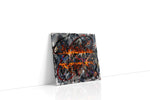 Inferno Elegance abstract canvas print gallery-wrapped square canvas studio shot