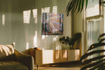 Luminescent Forest Dawn nature canvas print, on wall, lifestyle preview
