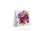 Swirling Cosmos of Color abstract canvas print gallery-wrapped square canvas studio shot