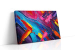 Vibrant Symphony of Colors abstract canvas print gallery-wrapped landscape canvas studio shot