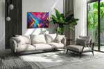 Vibrant Symphony of Colors abstract canvas print, on wall, lifestyle preview