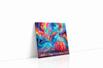 Whirlwind of Autumn Dreams abstract canvas print gallery-wrapped square canvas studio shot