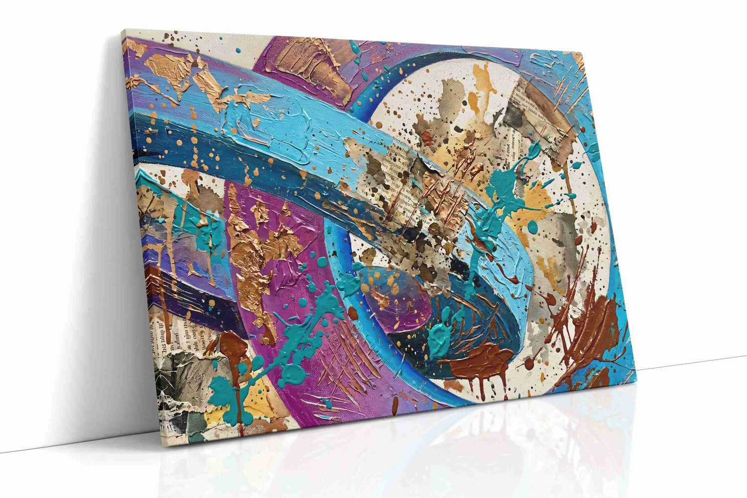 Whirlwind of Color abstract canvas print, gallery-wrapped, ready to hang