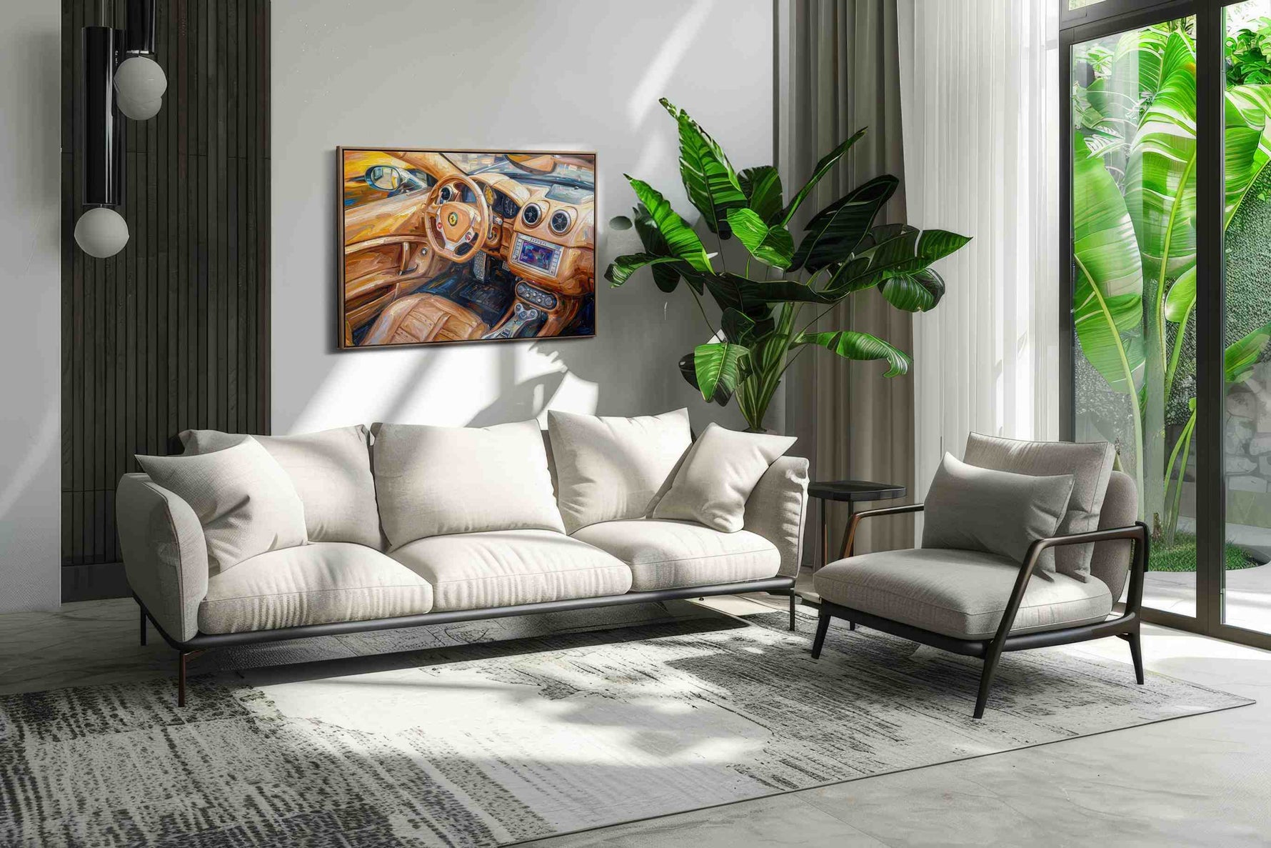 Golden Drive Symphony - Canvas Wall Art