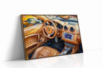 Golden Drive Symphony automobile canvas print gallery-wrapped landscape canvas studio shot