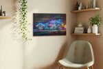 Velocity of Light automobile canvas print in a living room scene