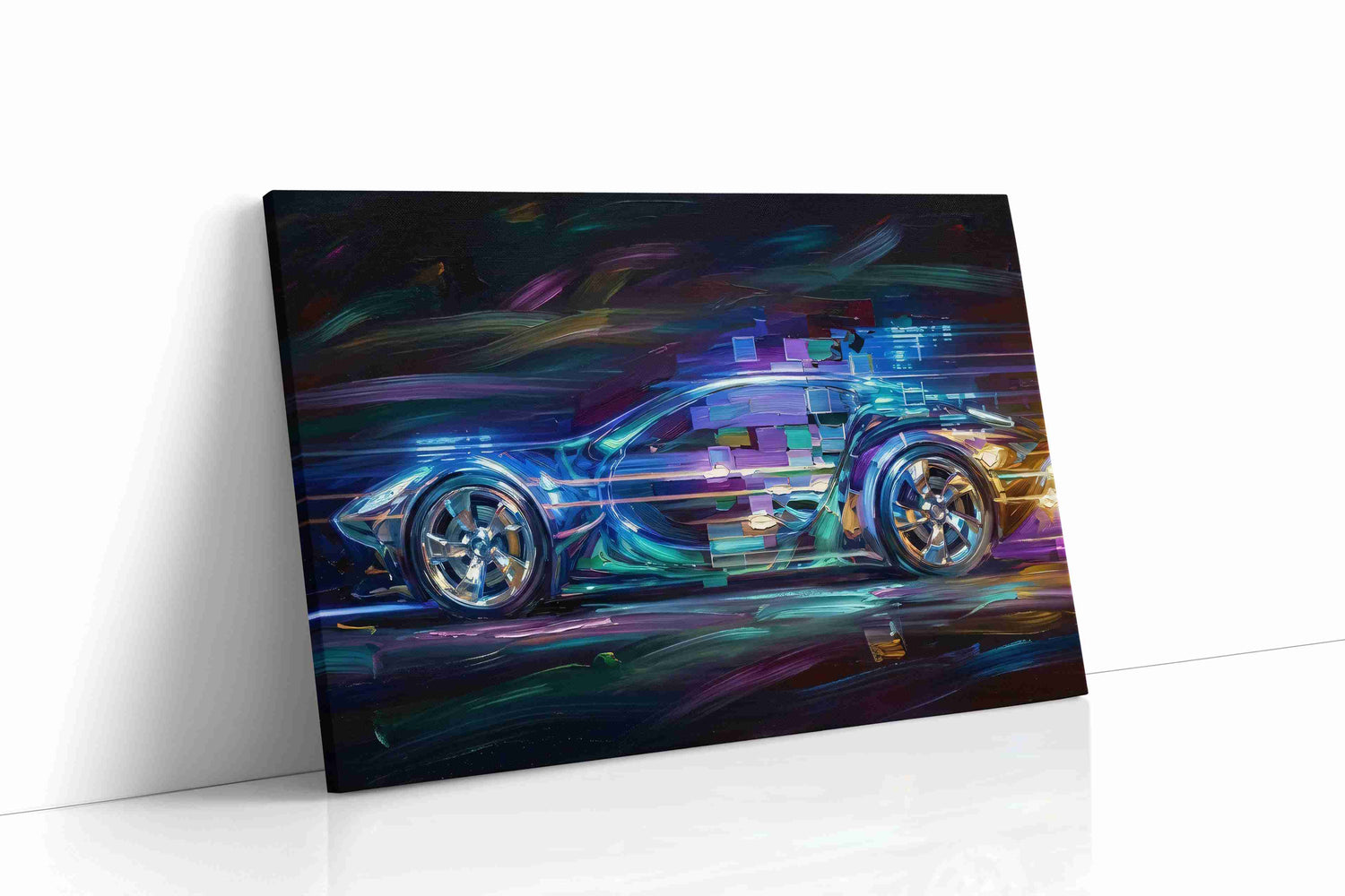 Velocity of Light automobile canvas print, gallery-wrapped, ready to hang