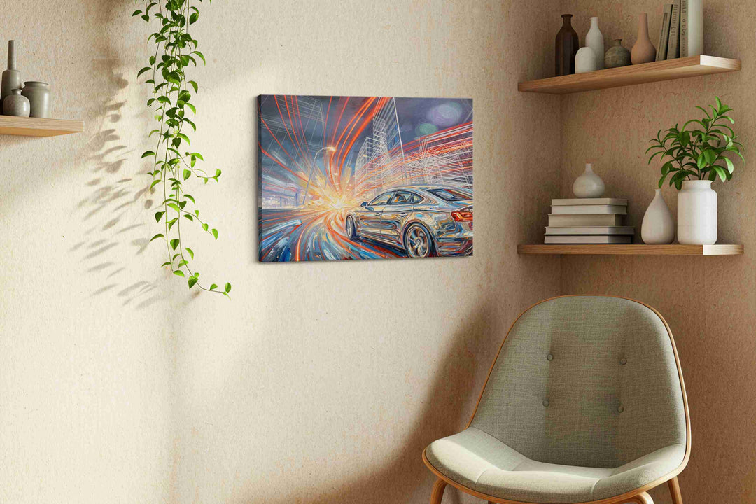 Velocity of Neon Dreams - Canvas Wall Art