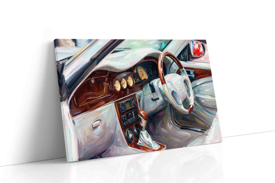 Vintage Drive Harmony automobile canvas print gallery-wrapped landscape canvas studio shot