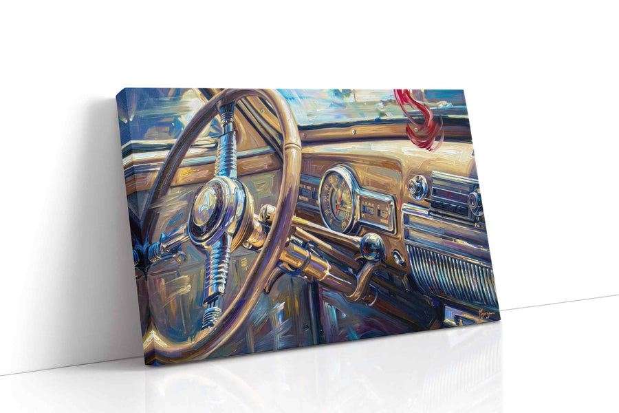 Vintage Drive Symphony automobile canvas print, gallery-wrapped, ready to hang