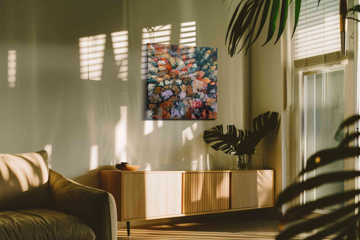 Whispers of Autumn Canopy nature canvas print, on wall, lifestyle preview