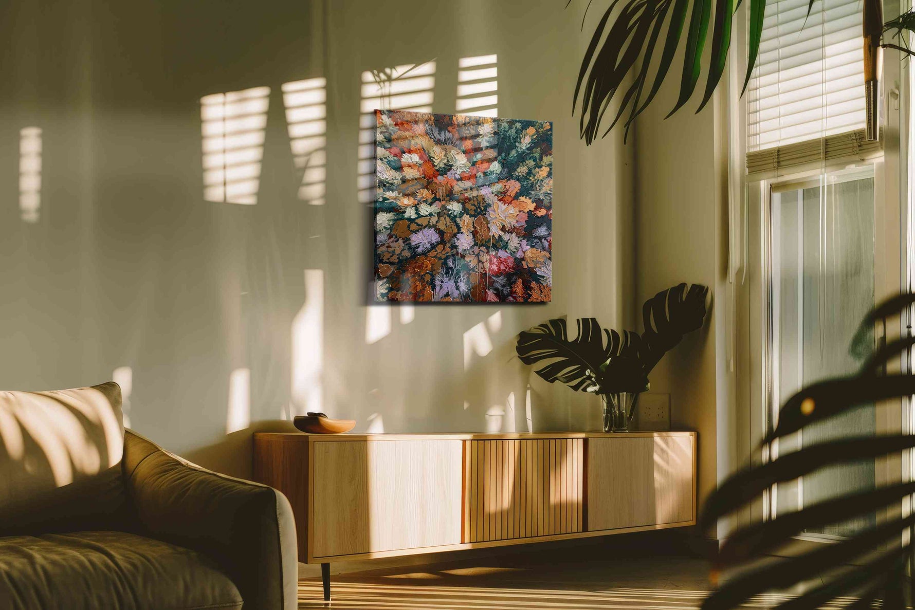 Whispers of Autumn Canopy nature canvas print, on wall, lifestyle preview