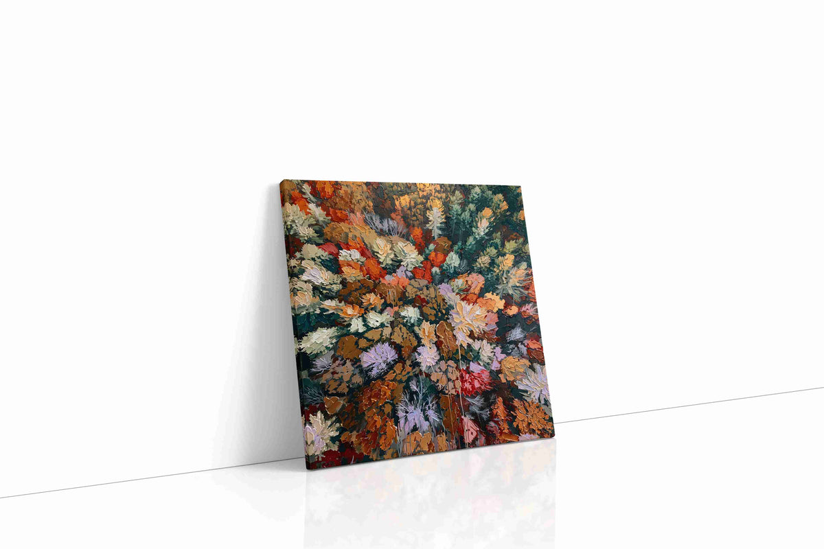 Whispers of Autumn Canopy nature canvas print gallery-wrapped square canvas studio shot