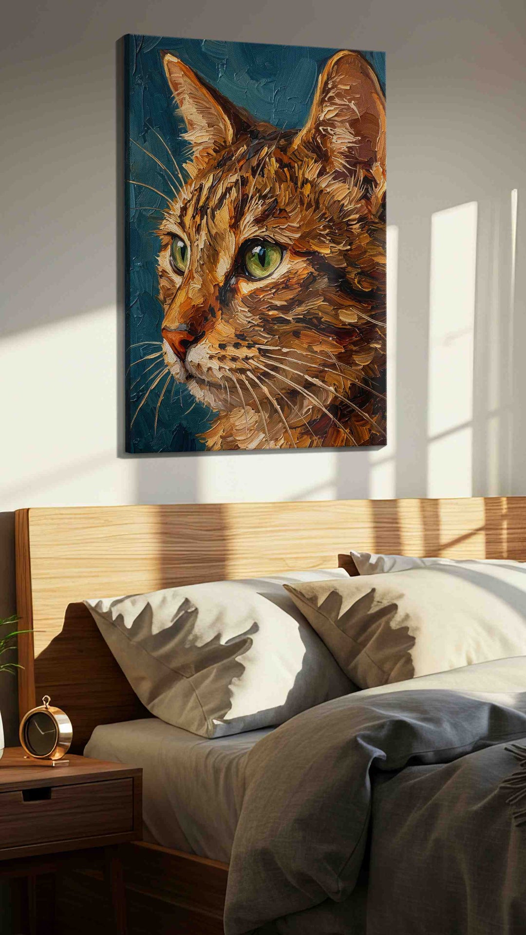 Whiskers in Amber Light - Cat Wall Art, Cat Canvas Print, Cat Lover Gift