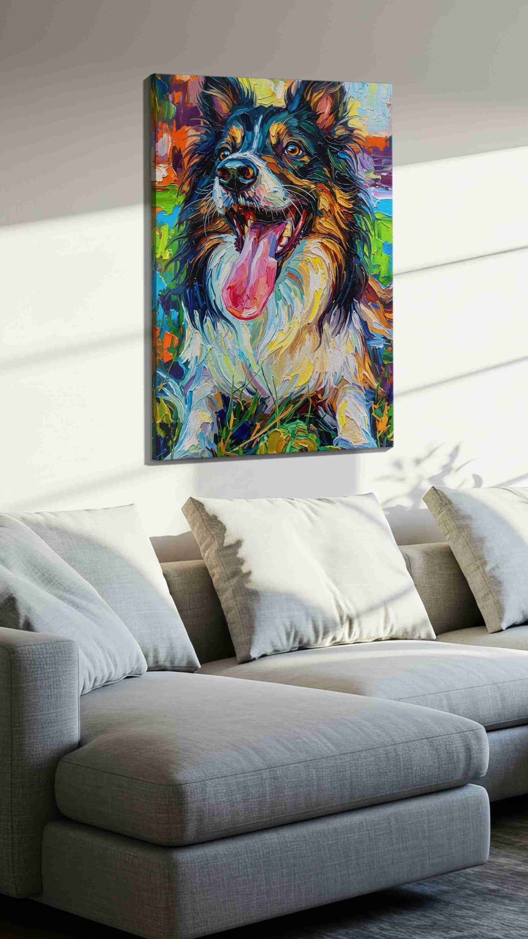 Colorful Canine Bliss - Dog Wall Art, Dog Canvas Print, Dog Lover Gift