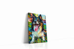 Colorful Canine Bliss dogs canvas print gallery-wrapped portrait canvas studio shot