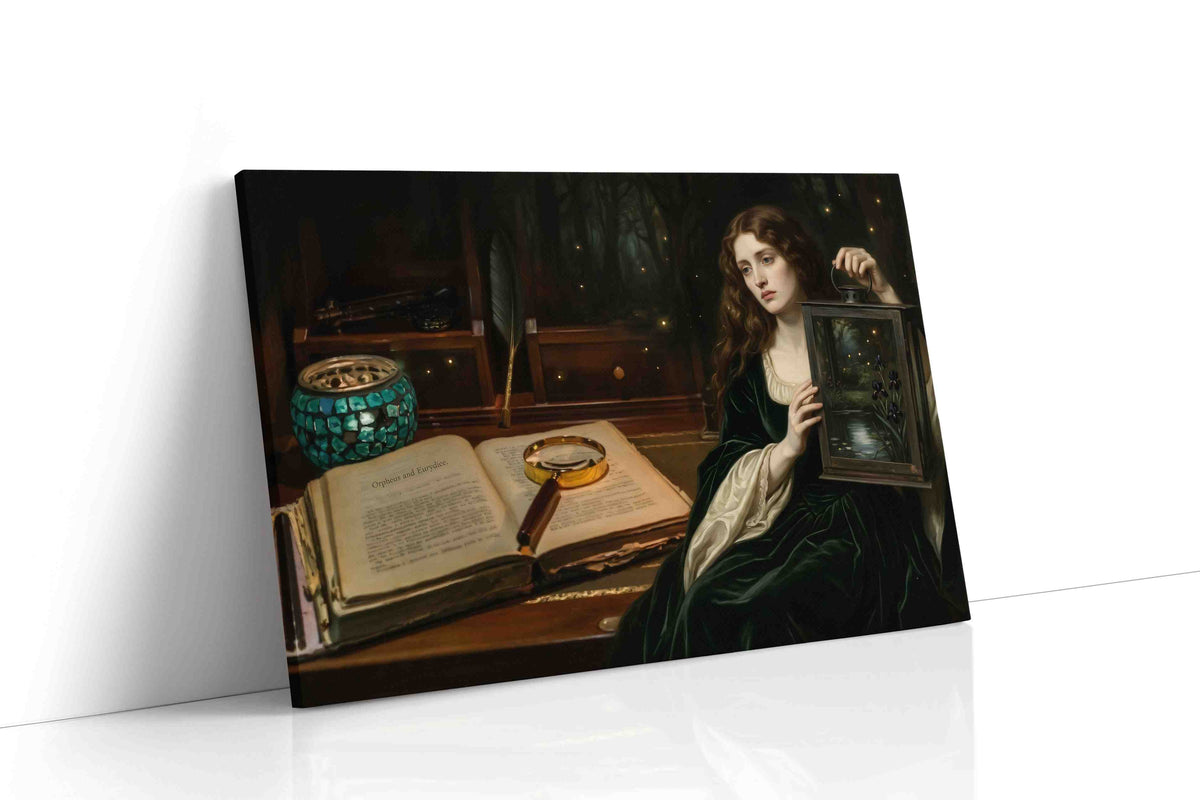Enigma of the Midnight Forest darkacademia canvas print gallery-wrapped landscape canvas studio shot