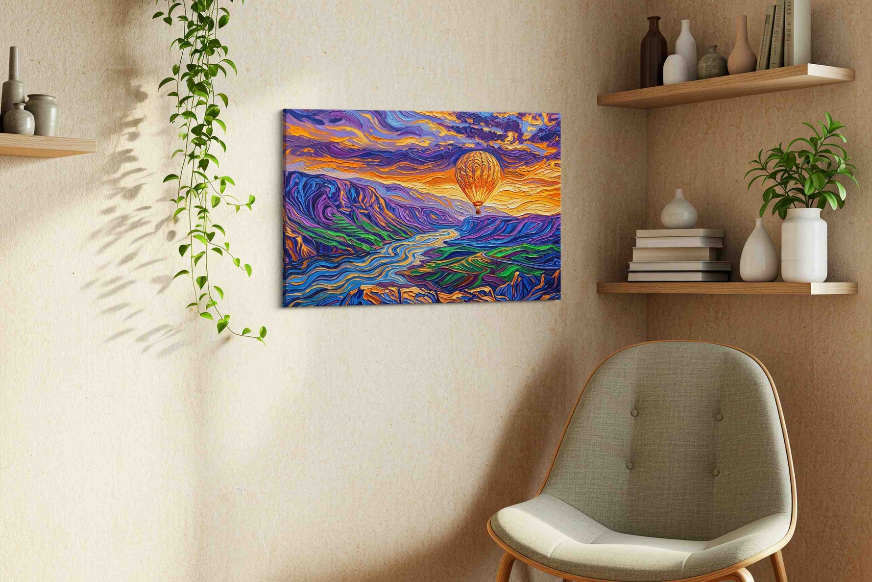 Journey through the Vivid Sky nature canvas print, hanging on wall — view 4