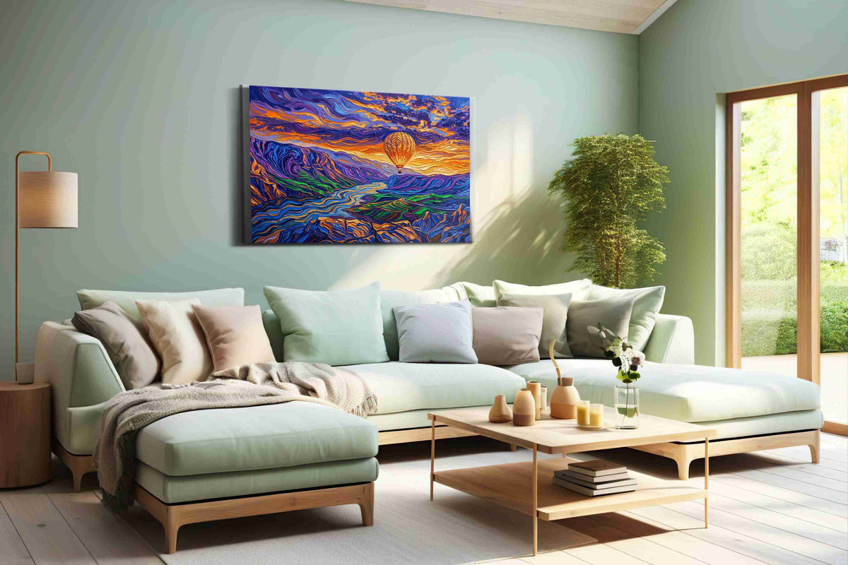 Journey through the Vivid Sky nature canvas print, hanging on wall