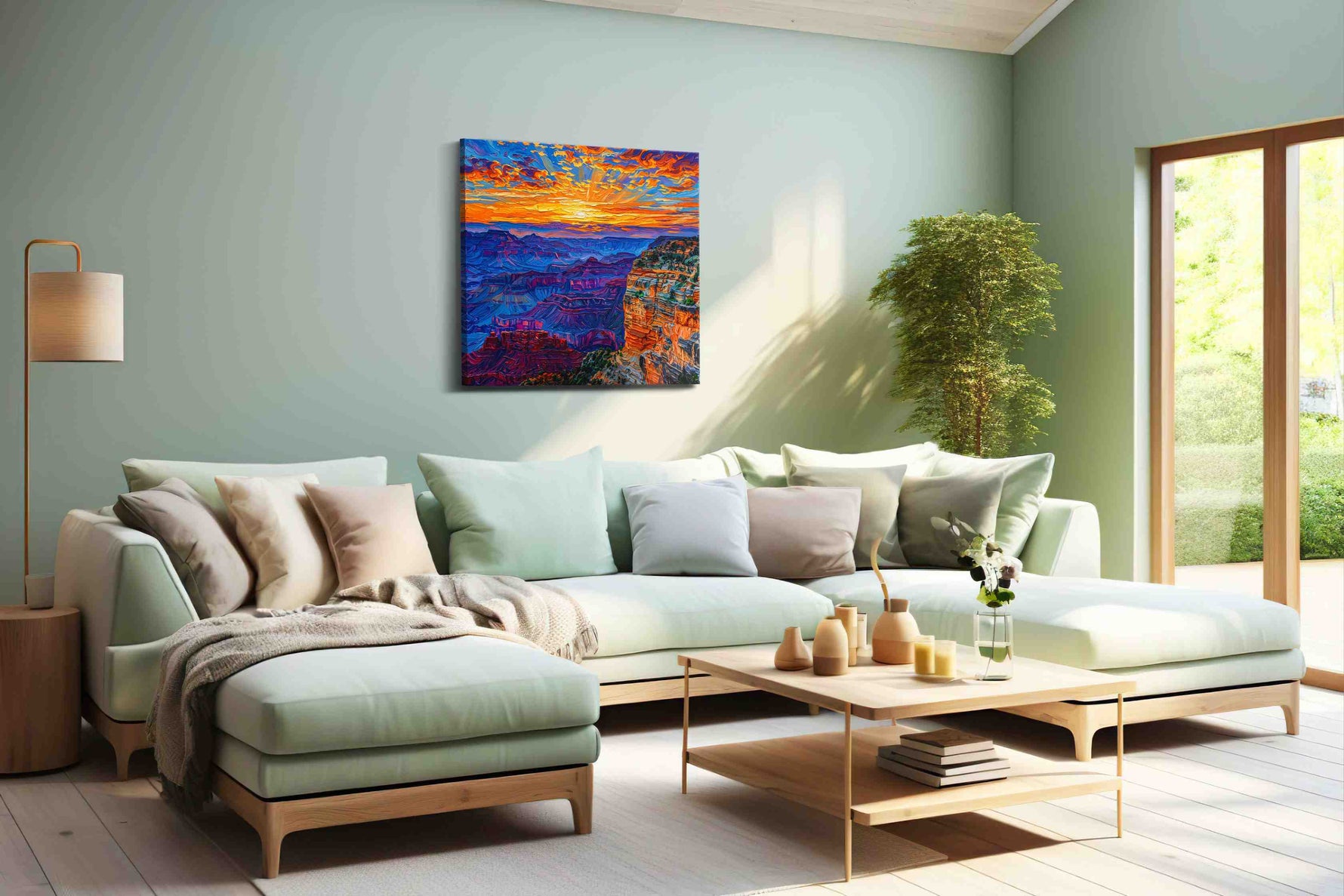 Eternal Canyon Symphony nature canvas print, hanging on wall