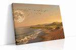 Moonlit Serenity Over Dunes - Nature, Nature Wall Art, Scenic Canvas Print, Natural Landscape Art